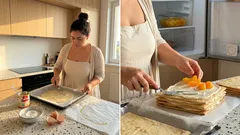 Dort Mléčná holčička: jemné pláty ze salka, krém, co drží tvar, a pár vychytávek