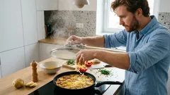 Když není čas ani nápady: bramborová frittata z jedné pánve hotová za 15 minut