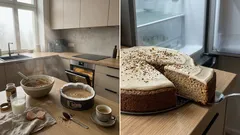 Voňavý kávový koláč z kefíru, který zůstane vláčný: jednoduché těsto a smetanový krém